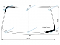VLWT0028 Стекло лобовое VOLKSWAGEN PASSAT B3B4 45D 88-96