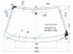 POLO-94 LFWX Стекло лобовое VOLKSWAGEN POLO III 35D 94-99