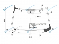 SPG-8603AGSVW1I LFWX Стекло лобовое VOLKSWAGEN POLO SEDAN 10-15 (пятак 9 см от верха)