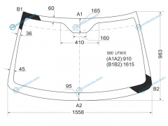 S80 LFWX Стекло лобовое VOLVO 98-06