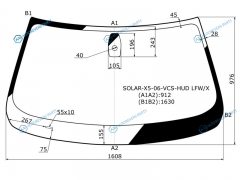 SOLAR-X5-06-VCS-HUD LFWX Стекло лобовое атермальное + дд проекция BMW X5 E70 06-13