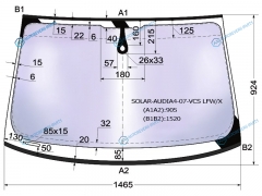 SOLAR-AUDIA4-07-VCS LFWX Стекло лобовое атермальное + дд AUDI A4 S4 RS4 45D 07-12 (Solar-X защита от ультрафиолета)