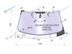 SOLAR-AU-Q3-VCS LFWX Стекло лобовое атермальное + дд AUDI Q3 11-18 (Solar-X защита от ультрафиолета)