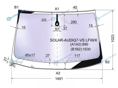 SOLAR-AUDIQ7-VS LFWX Стекло лобовое атермальное + дд AUDI Q7 05-15