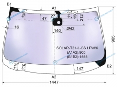 SOLAR-T31-L-CS LFWX Стекло лобовое атермальное + дд NISSAN X-TRAIL 07-10