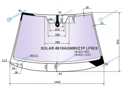SOLAR-8618AGNMVZ1P LFWX Стекло лобовое атермальное + дд VOLKSWAGEN GOLF VII 35D HBK 12-17 (Solar-X защита от ультраф