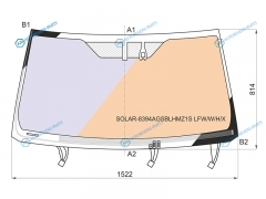 SOLAR-8394AGSBLHMZ1S LFWWHX Стекло лобовое атермальное c полным обогревом + дд TOYOTA LAND CRUISER PRADO 17- (Solar-X)