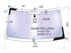SOLAR-YT4-L LFWX Стекло лобовое атермальное SUZUKI ESCUDOGRAND VITARA SUV 35D 05-15 (Solar-X защита от ульт