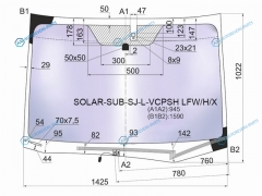SOLAR-SUB-SJ-L-VCPSH LFWHX Стекло лобовое атермальное с обогревом щеток + дд SUBARU FORESTER 12-18