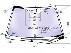 SOLAR-SUB-XV-L-VCPSH LFWHX Стекло лобовое атермальное с обогревом щеток + дд SUBARU XV 11-17SUBARU IMPREZA 45D 11-16