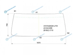 3727AGNGN LFW Стекло лобовое в резинку FIAT DUCATOCITROEN C25PEUGEOT J5 81-94