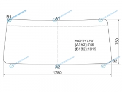 MIGHTY LFW Стекло лобовое в резинку HYUNDAI MIGHTYHD65HD75HD72HD78 TRUCK 99-