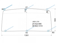 UBSV LFW Стекло лобовое в резинку ISUZU BIGHORN 87-91