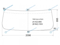 TRR12JA LFW Стекло лобовое в резинку ISUZU FORWARD CABOVER TRUCK WIDE BODY 85-00