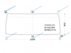 3724AGN LFW Стекло лобовое в резинку IVECO TURBOSTAR F170-190CM170CM190`77-