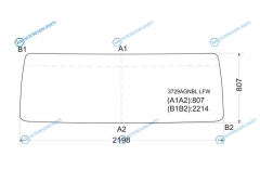 3729AGNBL LFW Стекло лобовое в резинку IVECO TURBOSTAR SUPER190 82-