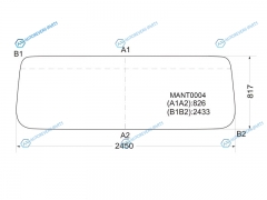 MANT0004 Стекло лобовое в резинку MAN FFT90COMMAND WIDESHAANXI 86-