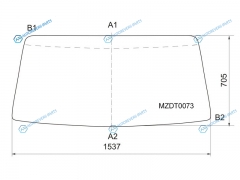 MZDT0073 Стекло лобовое в резинку MAZDA TITAN CABOVER TRUCK 89-00