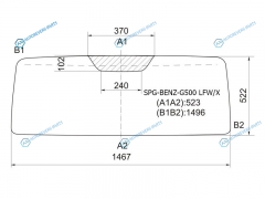 SPG-BENZ-G500 LFWX Стекло лобовое в резинку MERCEDES-BENZ G-CLASS W463 35D 80-97