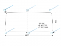 1926 LFW Стекло лобовое в резинку MERCEDES-BENZ TRUCK W381 74-NORD 5416A 06-