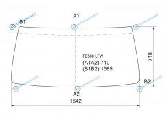 FE500 LFW Стекло лобовое в резинку MITSUBISHI CANTER STANDART BODY 94-03