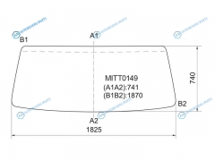 MITT0149 Стекло лобовое в резинку MITSUBISHI FUSO CANTER FE78 07-DONG FENG DF47 06-