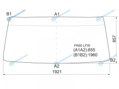 FK60 LFW Стекло лобовое в резинку MITSUBISHI FUSO FIGHTER TRUCK 92-