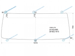 CM90 LFW Стекло лобовое в резинку NISSAN 250 CONDOR CABOVER TRUCK 75-83
