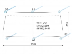 WG161 LFW Стекло лобовое в резинку NISSAN PATROLSAFARI 35D 87-97