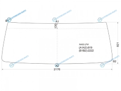 W480 LFW Стекло лобовое в резинку NISSAN UDDIESELCONDOR WIDE-BODY 83-93