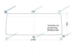 7505AGNBL LFW Стекло лобовое в резинку SCANIA HMT 3 SERIES T821121421621 81-96