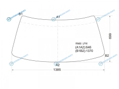 RN80 LFW Стекло лобовое в резинку TOYOTA HILUX 88-95