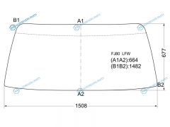 FJ80 LFW Стекло лобовое в резинку TOYOTA LAND CRUISER FJ80LEXUS LX450 90-98
