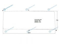 F10-85 LFW Стекло лобовое в резинку VOLVO F1012 85-93