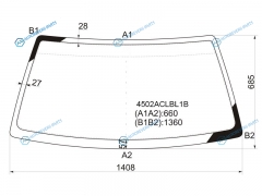 4502ACLBL1B Стекло лобовое в резинку с шелкографией (оригинал) ВАЗLADA 2108210921099211321142115 86-