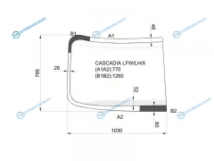 CASCADIA LFWLHX Стекло лобовое левая половинка FREIGHTLINER 07-