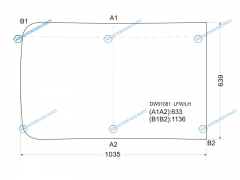 DW01081 LFWLH Стекло лобовое левая половинка Mack CH600 Conventional Cab 89-09