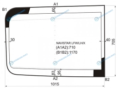 NAVISTAR LFWLHX Стекло лобовое левая половинка NAVISTARINTERNATIONAL 5000 2D CONVENTIONAL CAB 00-06
