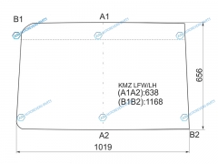 KMZ LFWLH Стекло лобовое половинка RH=LH TRUCK 79-