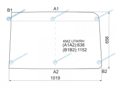KMZ LFWRH Стекло лобовое половинка RH=LH TRUCK 79-