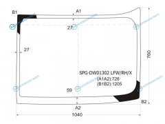 SPG-DW01302 LFWRHX Стекло лобовое правая половинка FREIGHTLINER FLC CORONADOCENTURY CLASS C112C120COLUMBIA 97-07