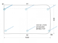 DW01080 LFWRH Стекло лобовое правая половинка Mack CH600 Conventional Cab 89-09