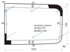NAVISTAR LFWRHX Стекло лобовое правая половинка NAVISTARINTERNATIONAL 5000 2D CONVENTIONAL CAB 00-06