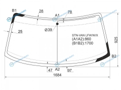 STN-VAN LFWWX Стекло лобовое с антенной VOLKSWAGEN T4 TRANSPORTEREVROVAN 90-03