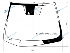 NI-E12-17-R-VC-1Z LFWX Стекло лобовое с камерой NISSAN NOTE 5D HBK 17-20