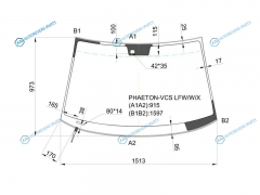 PHAETON-VCS LFWWX Стекло лобовое с обогревом + дд VOLKSWAGEN PHAETON 02-10