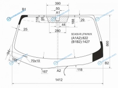 SC430-R LFWWX Стекло лобовое с обогревом TOYOTA SOARER 01-05