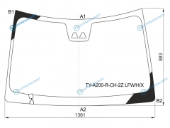 TY-A200-R-CH-2Z LFWHX Стекло лобовое с обогревом щеток + 2 камеры TOYOTA RAIZE 19-  DAIHATSU ROCKY