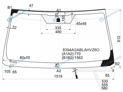 8394AGABLAHVZ6O Стекло лобовое с обогревом щеток + антенна TOYOTA LAND CRUISER PRADOLEXUS GX460 17-