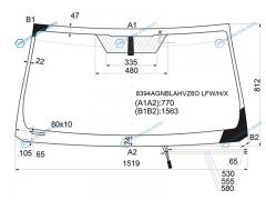 8394AGNBLAHVZ6O LFWHX Стекло лобовое с обогревом щеток + антенна TOYOTA LAND CRUISER PRADOLEXUS GX460 17-